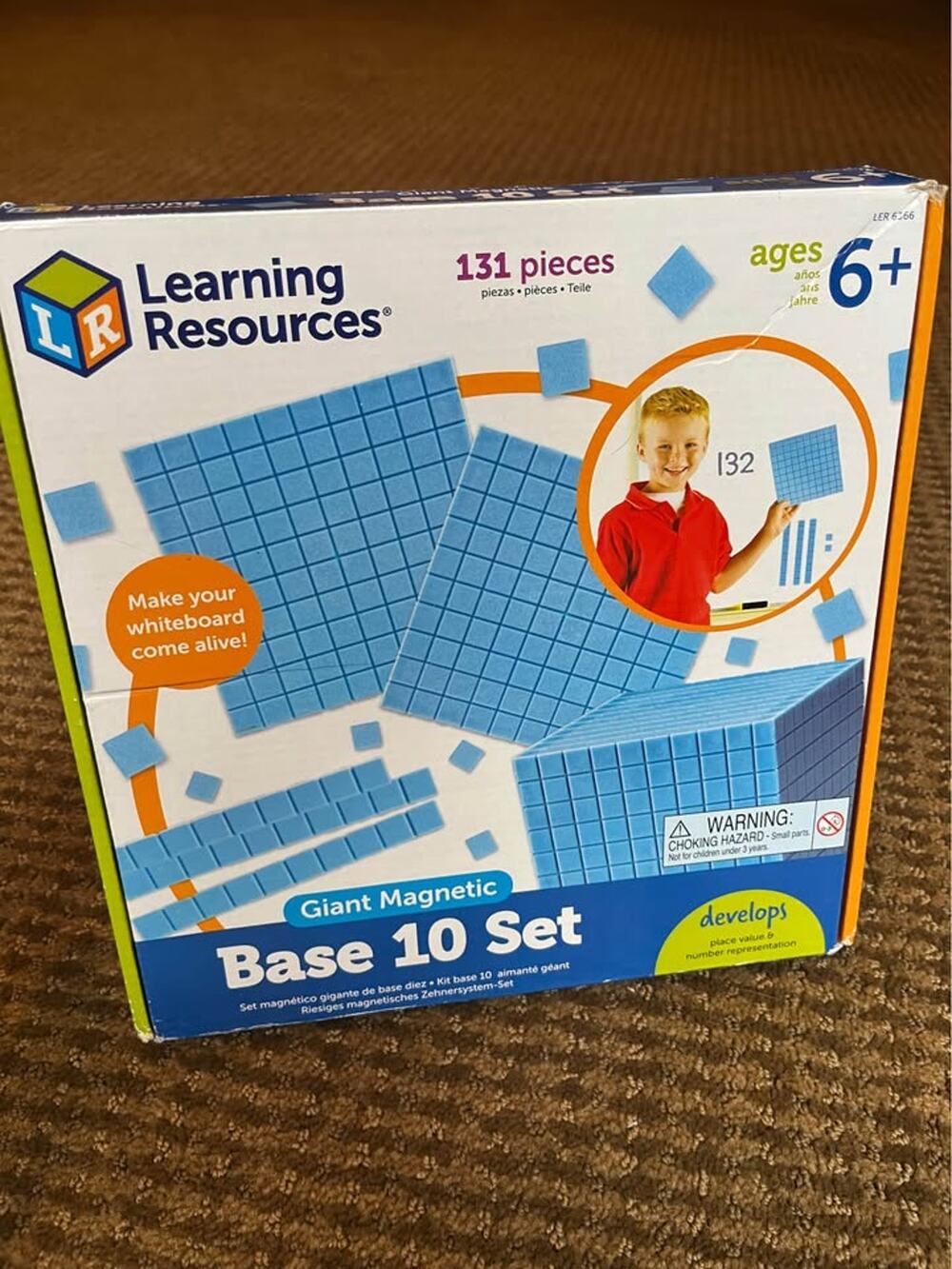 Giant Magnetic Base Ten Set by Learning Resources. EUC!